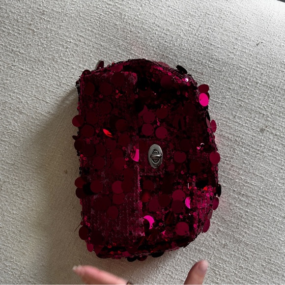 Pink Sequin Women's Bag - Picture 5 of 6